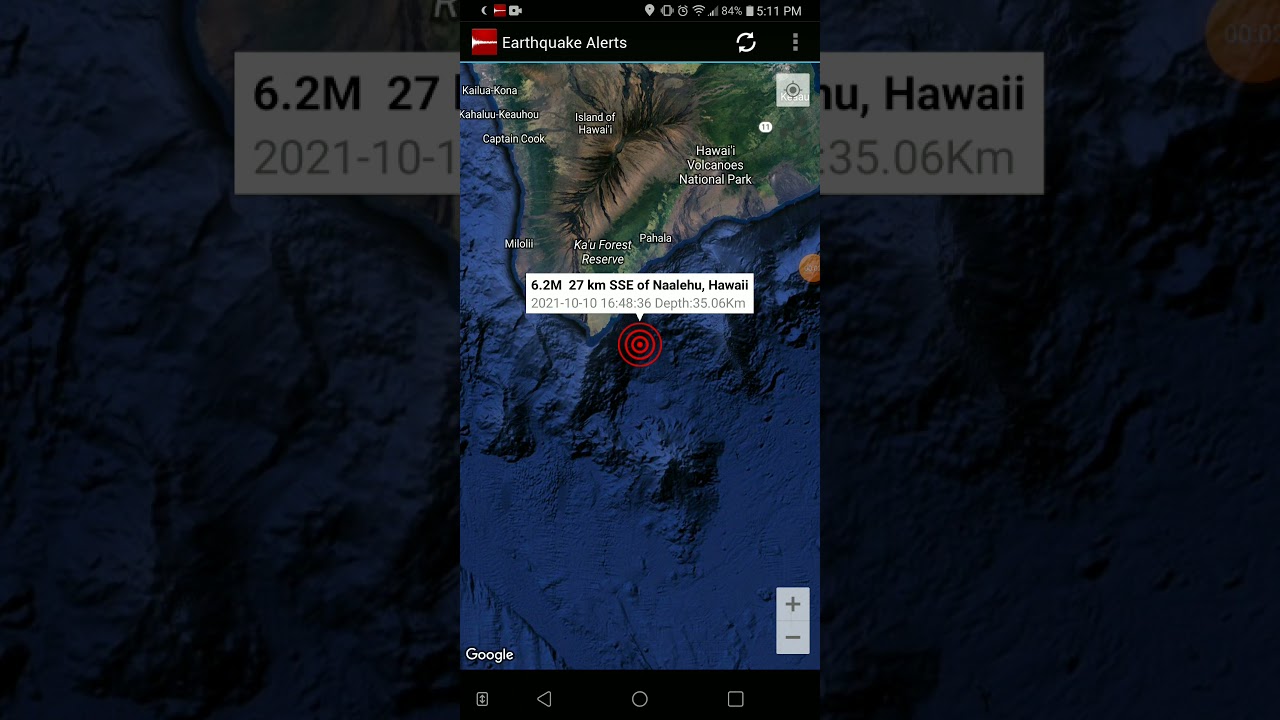 6.2 Earthquake Naalehu, Hawaii 101021 YouTube