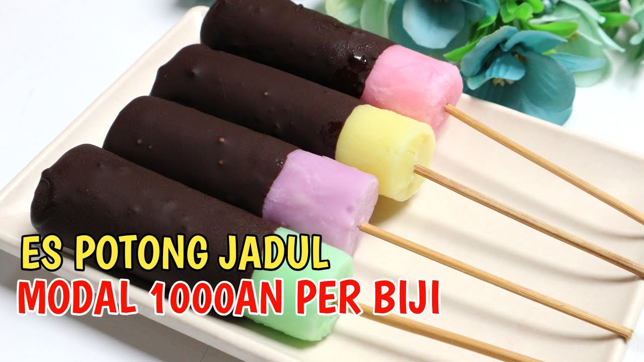 RESEP ES POTONG JADUL LAPIS COKLAT LEMBUT DAN ENAK, IDE JUALAN JAJANAN