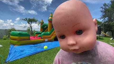 Roll up the bounce house combo inflatable waterslide - August 11, 2020