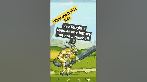 was loading the game and saw this... is that a mecha?(game-bit heroes)