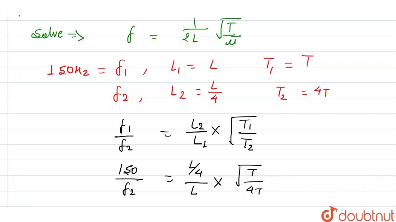 The frequency of transverse vibration on a stretched string is 150 Hz