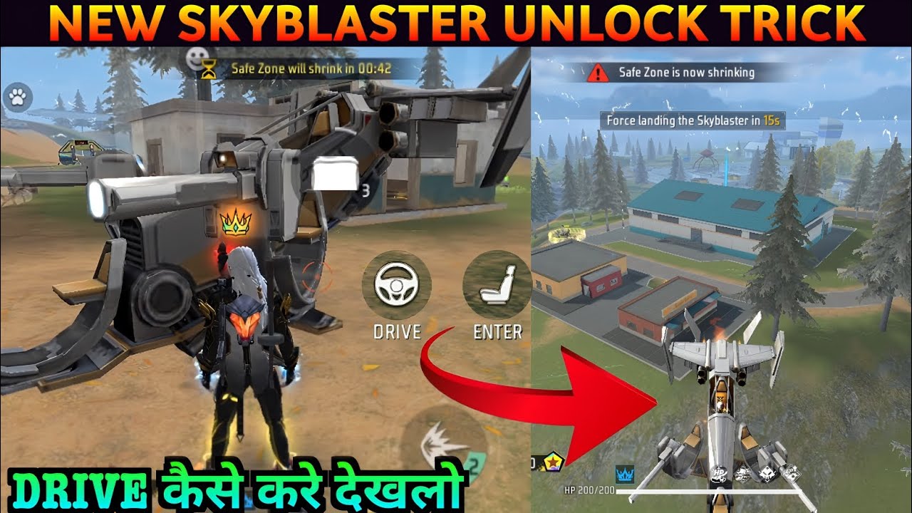 How To Drive New Skyblasters Free Fire | Br Me Airplane Kaise Udaye | How To Unlock Skyblaster FF