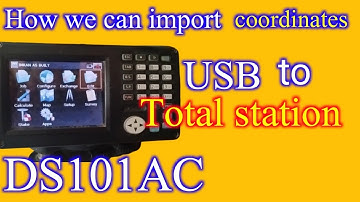 how to import coordinates  excel to total station with usb Topcon DS101AC