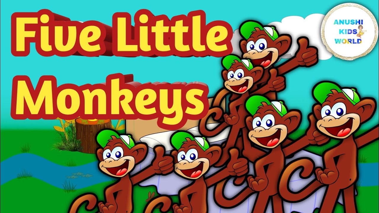 Five Little Monkeys | English Nursery Rhymes For Children| Kids Song ...