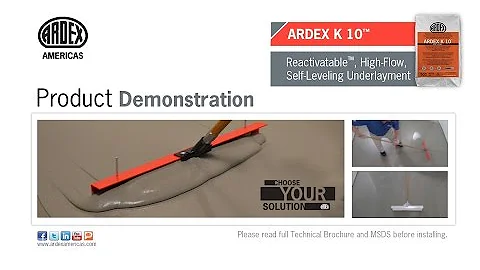 ARDEX K 10™ Choose Reactivatable™ - Demonstration