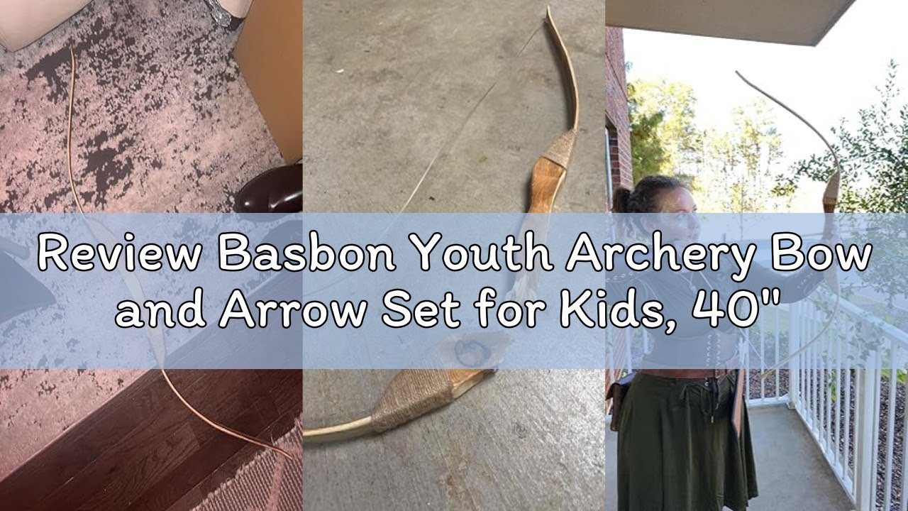 Review Basbon Youth Archery Bow and Arrow Set for Kids, 40" Handmade Wooden Bow and Arrow Prop Costu