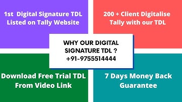 1ST DIGITAL SIGNATURE IN TALLY LISTED BY TALLY SOLUTIONS | FREE TRIAL