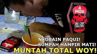 CHALLENGE MAKAN PAQUI GA MINUM 5 MENIT! SUMPAH GW GA MAU LAGI!