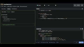Codewars Python Array Deep Count 6kyu solution
