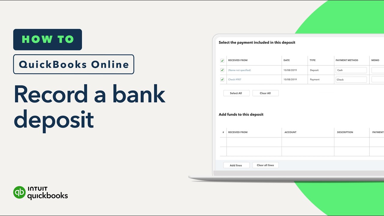 How to record a bank deposit (using undeposited funds) in QuickBooks ...