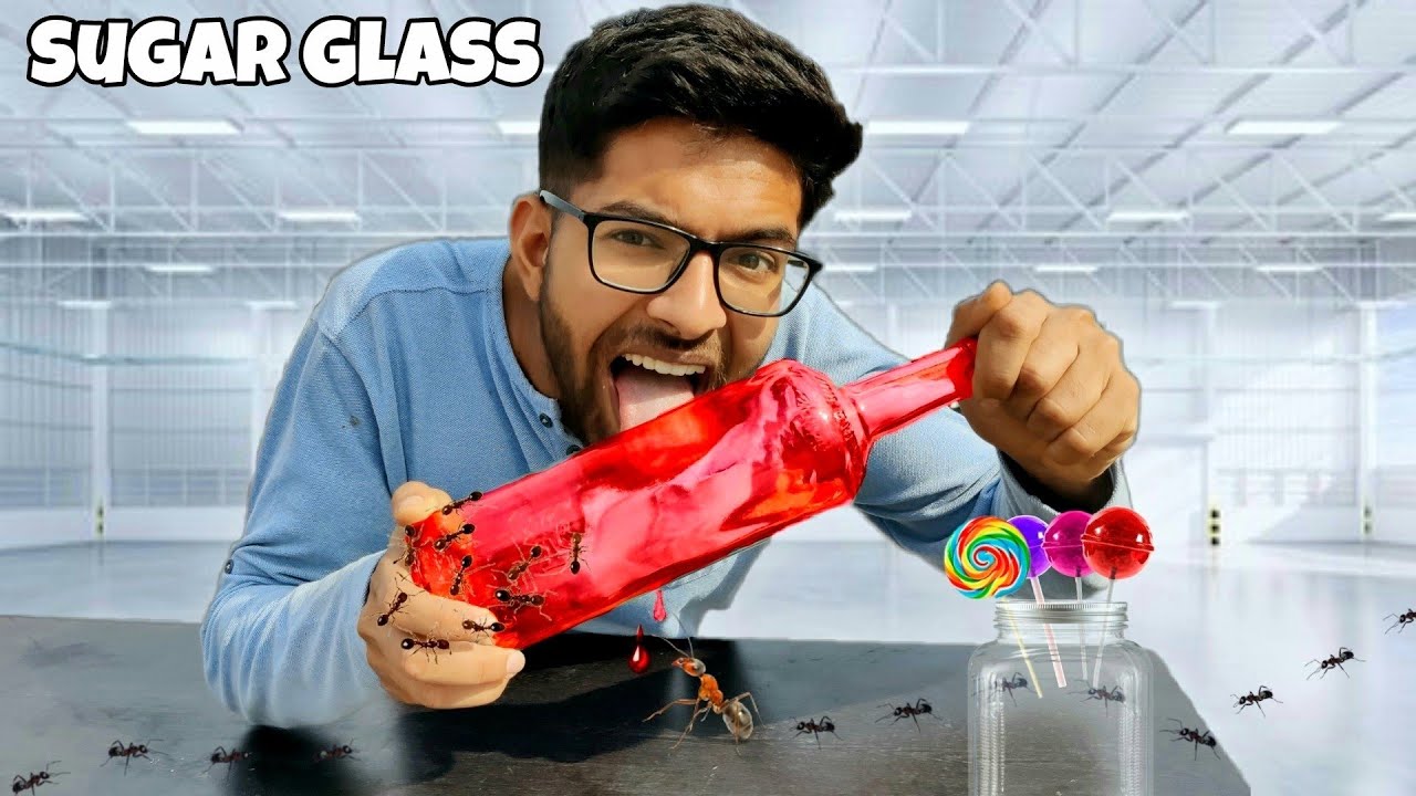 Making Big Sugar Glass From Sugar हमने चीनी से बनाया बड़ा कांच ग्लास