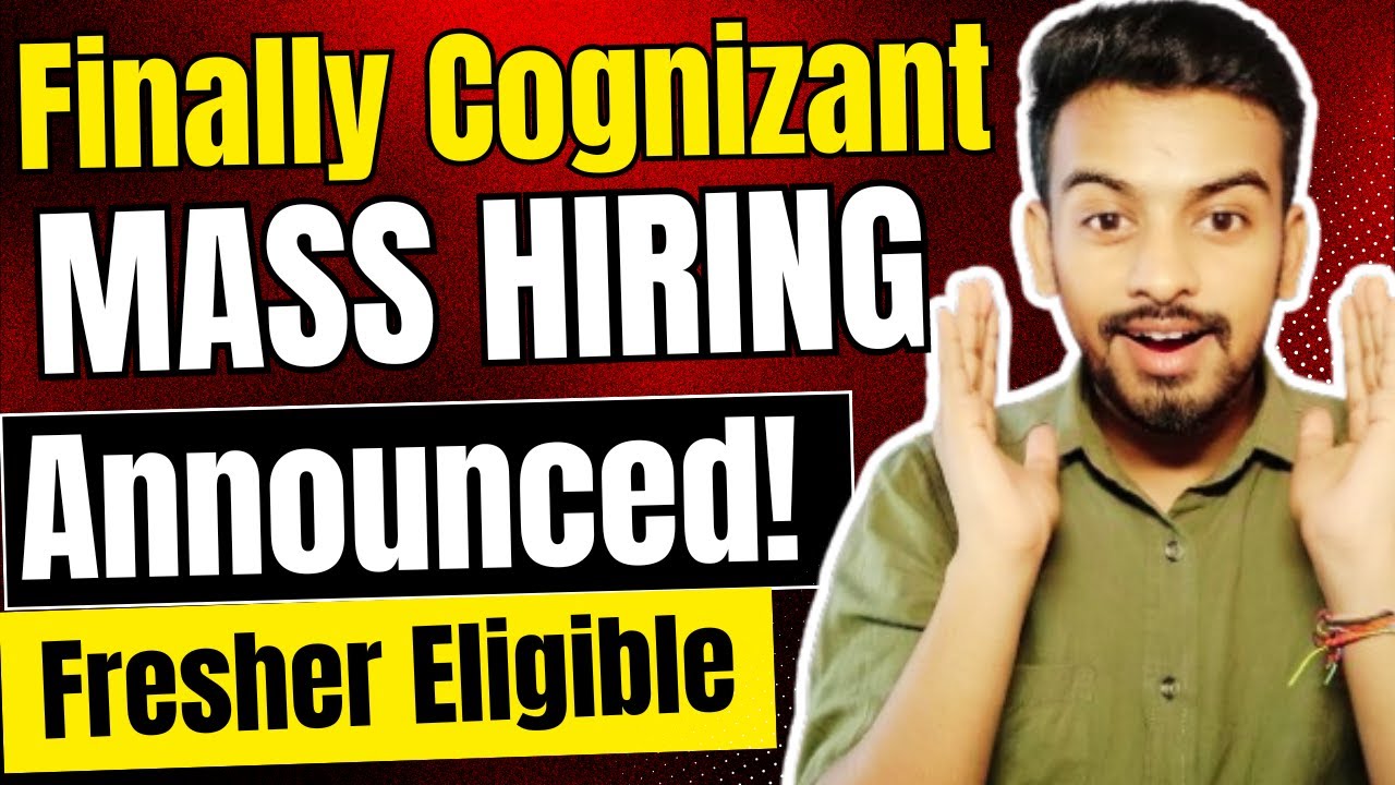 Finally Cognizant Mass Hiring Announced | OFF Campus Drive For 2024 ...