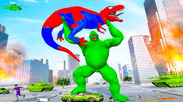 King Kong Rebellion *** Angry Dinosaur Rampage Gorilla Animal City Smasher ** android gameplay