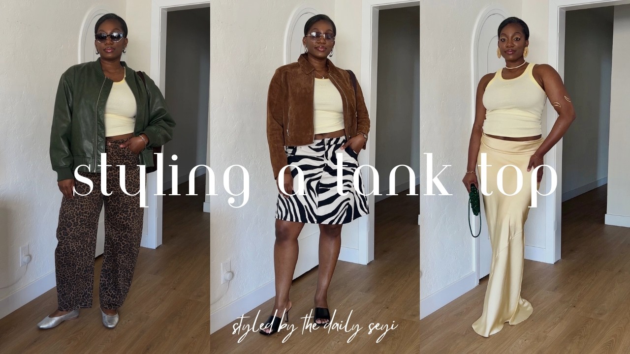 maximizing your closet | i styled one tank top for 3 occasions