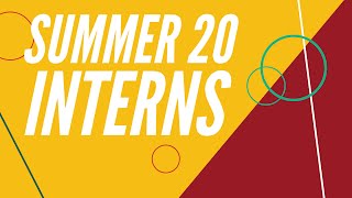 3M Summer 2020 Internship Presentations