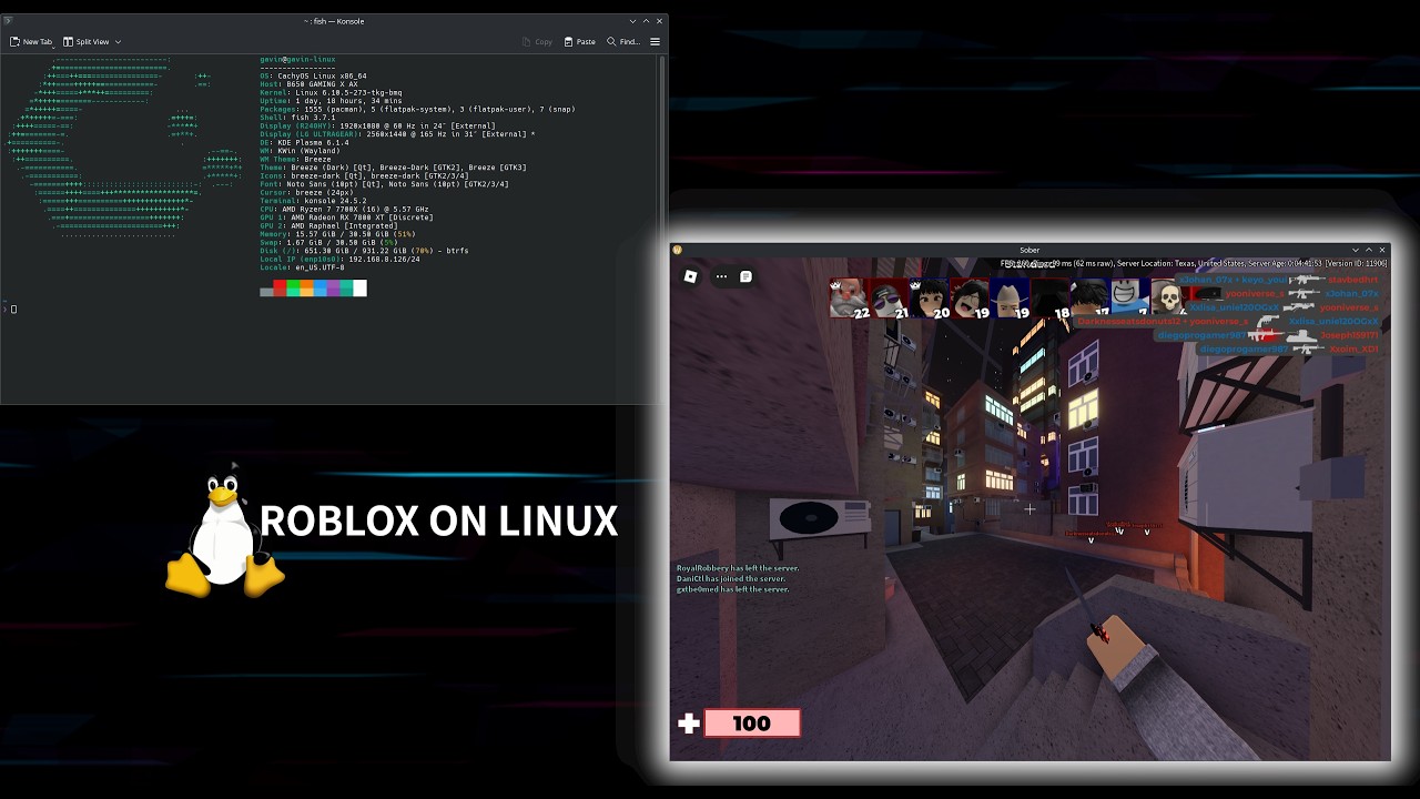 ROBLOX - Arsenal on LINUX.