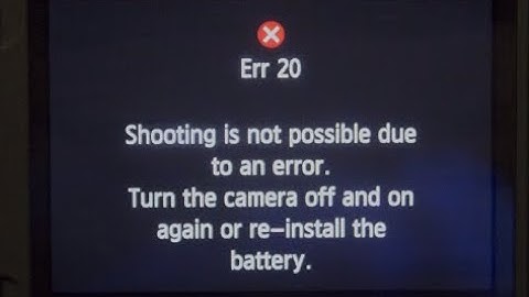 Canon Err 20 error.  My experiences with canon and the repair