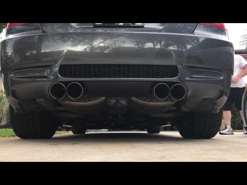BMW e92 m3 with Akrapovič Slip-on Exhaust with catless and resonated Active Autowerke X pipe