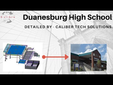 Structural steel detailing of Duanesburg high school.