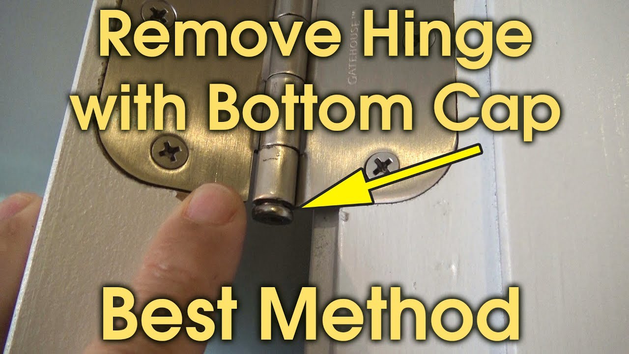 How To Take A Door Off Remove Door Hinge Pin with Bottom Cap - YouTube
