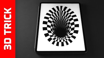 Draw 3d Hole on iPad | Anamorphic Illusion