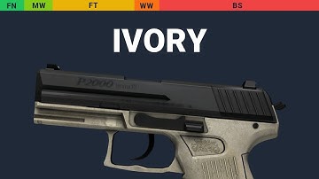 P2000 Ivory - Skin Float And Wear Preview