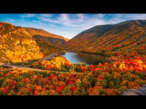 Fall Foliage in New York State - Waterfalls, Colorful Forests & Nature Sounds