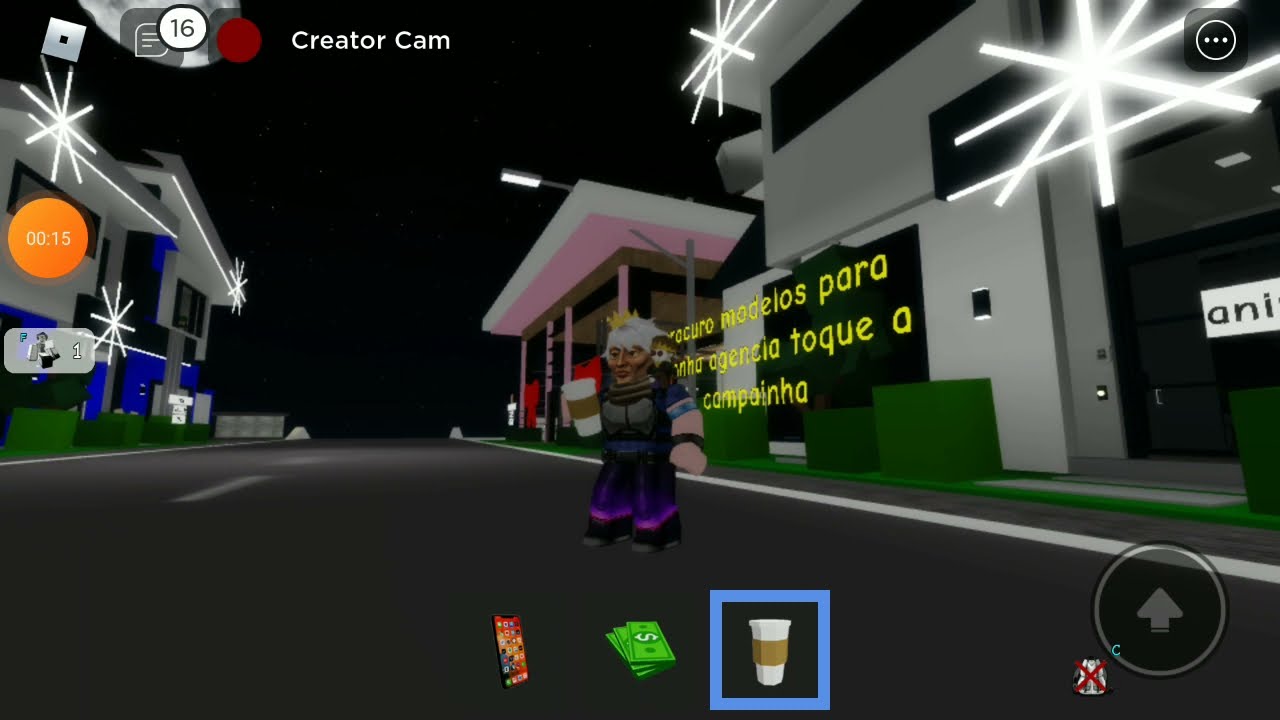 Braço de ferro com cabeça branca #roblox