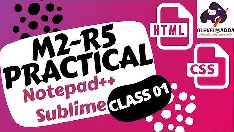 Module Code- M2R5 |Web Designing & Publishing|NIELIT OLEVEL Practical Questions|OLEVEL 2021|Class-01