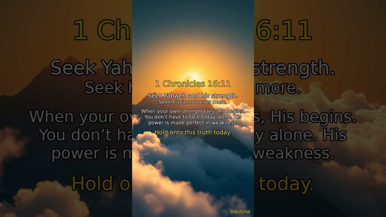 📖 HOLY BIBLE: Find Strength | 1 Chronicles 16:11 #shorts #scriptureexplained