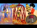 Scary Teacher 3D Miss T Best Troll Nick and Tani with Magnifying Glass - Fun Animation