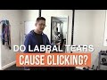 Do labrum tears cause clicking in the hips and shoulders?