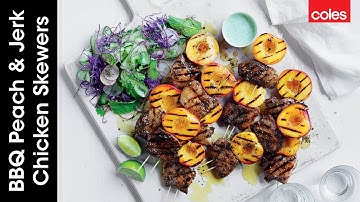 BBQ peach & Jerk Chicken Skewers