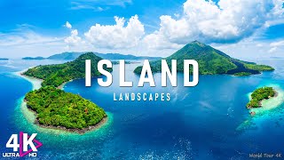 Flying Over Island (4K Uhd) - Relaxing Music With Amazing Beautiful Nature Scenery For Stress Relief