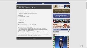 FFXIV: Hotfix Patch Notes - 17th March 2020