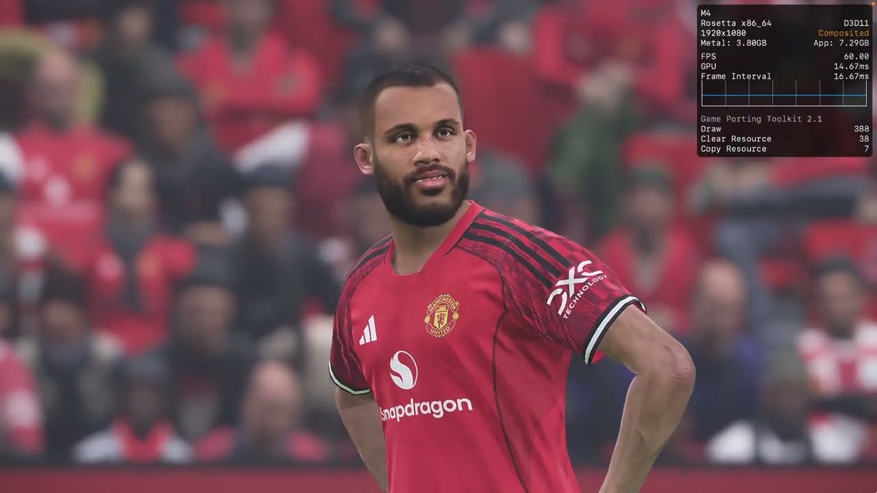 Football Life 26 M4 Mac Mini - Man United VS Crystal Palace | Crossover 26 Ultra FHD Benchmark