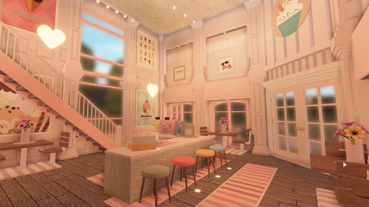 Pink Cafe In Bloxburg