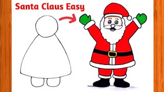 How to Draw Santa Claus Easy | Christmas Drawing | Santa Claus Drawing| Marry Christmas Drawing screenshot 4