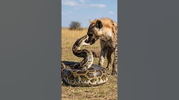 A Big Python Attack on Hyena in Forest #hyena #attack #python #animals #trending #newshort