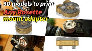 3D models to print_Arri Rosette mount adapters (locating pins type &amp; for Z cam E2)
