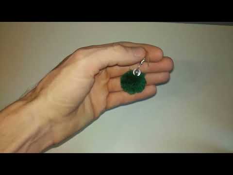 How To Make POMPOM Earrings - Tutorial #shorts