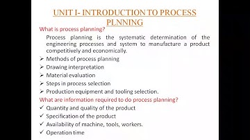 Introduction to Process Planning and Cost Estimation_Tamil