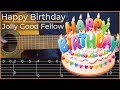 Happy Birthday and Jolly Good Fellow (Simple Guitar Tab)