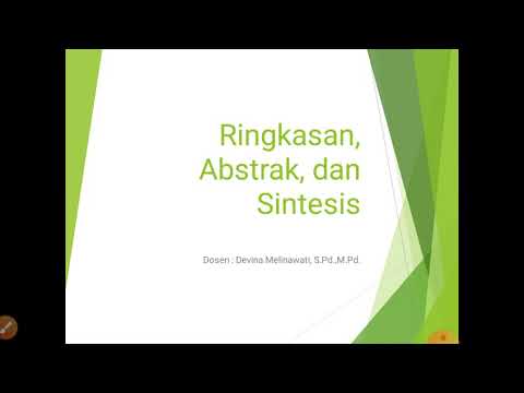 Video: Apakah abstrak adalah ringkasan?