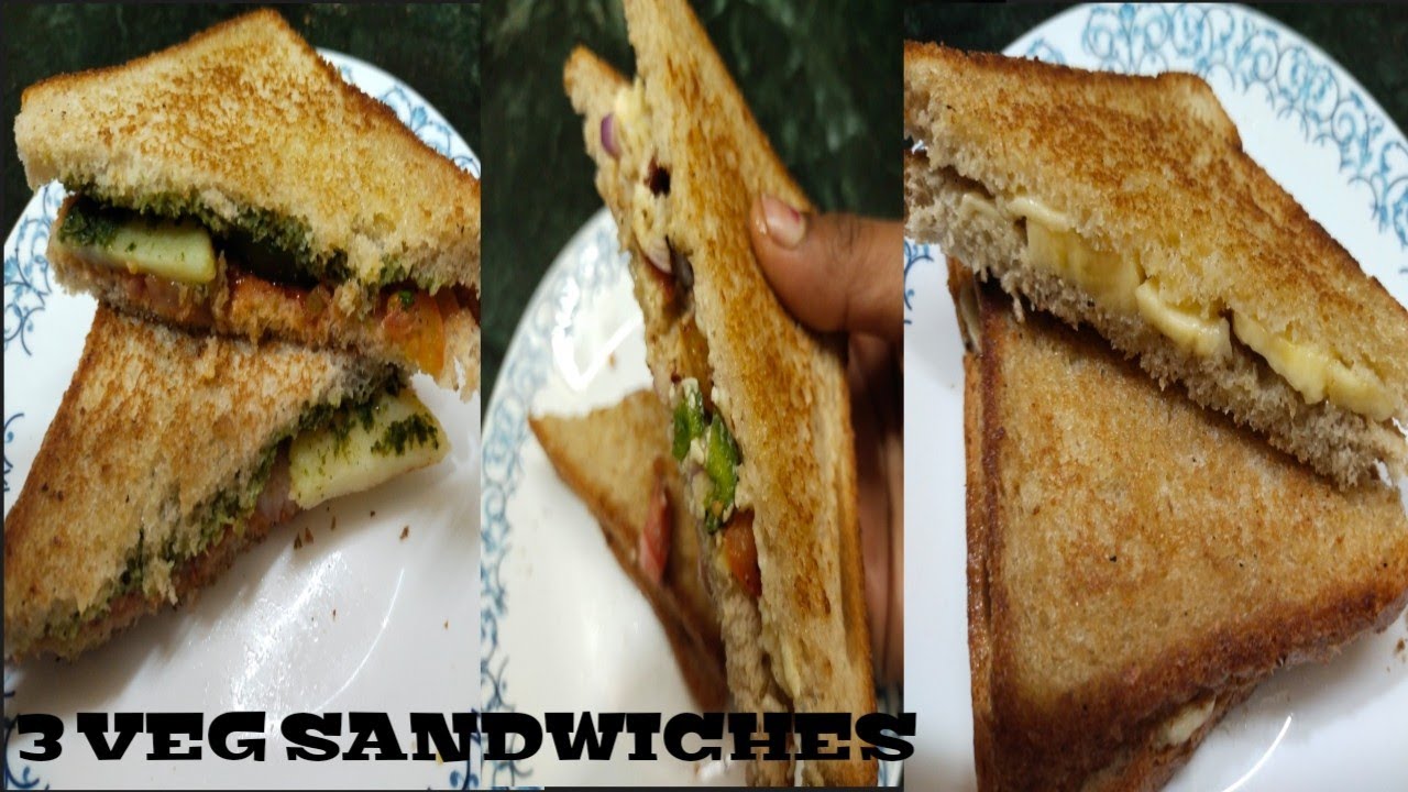 3 రకాల వెజ్ శాండ్‌విచ్‌లు నిమిషాల్లో చేసుకోండి3 Veg Sandwiches Recipe