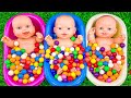 Satisfying Video | How to Make Mixing Funny Candy in Rainbow Bathtubs &amp; Glitter Slime Cutting ASMR