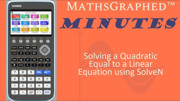Solving a Quadratic equal to a Linear Equation using SolveN on the Casio CG-50