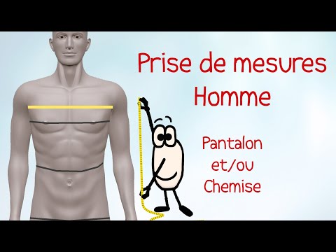 Prise de mesures pantalon et/ou chemise - Homme - Tuto couture gratuit (HD)
