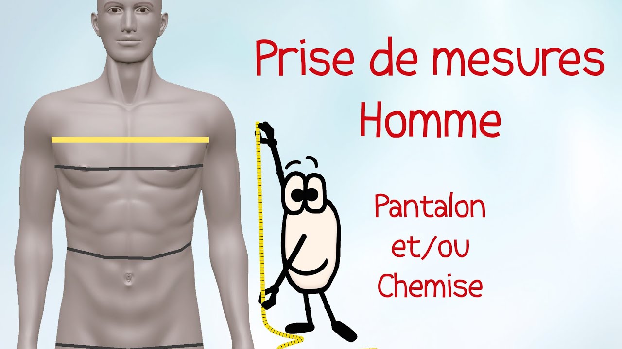 Prise de mesures pantalon et/ou chemise - Homme - Tuto couture gratuit (HD)  