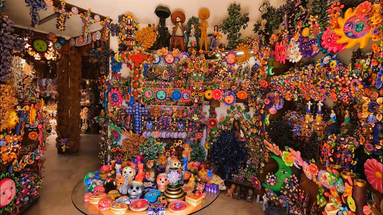 4K Un paseo por el mercado de artesanías de barro Metepec 🇲🇽 walking tour